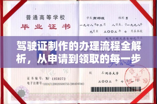 澄城驾驶证制作的办理流程全解析，从申请到领取的每一步