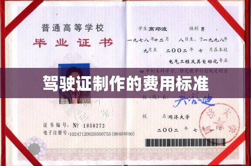 澄城驾驶证制作的费用标准