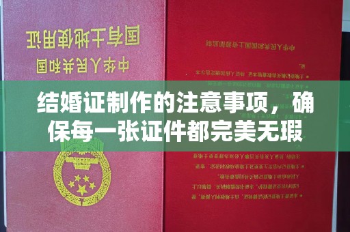 澄城结婚证制作的注意事项，确保每一张证件都完美无瑕