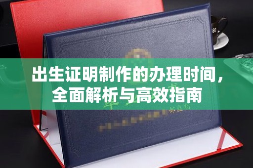 澄城出生证明制作的办理时间，全面解析与高效指南