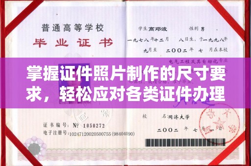 澄城掌握证件照片制作的尺寸要求，轻松应对各类证件办理