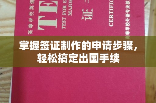 澄城掌握签证制作的申请步骤，轻松搞定出国手续