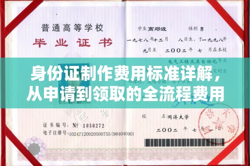 澄城身份证制作费用标准详解，从申请到领取的全流程费用解析