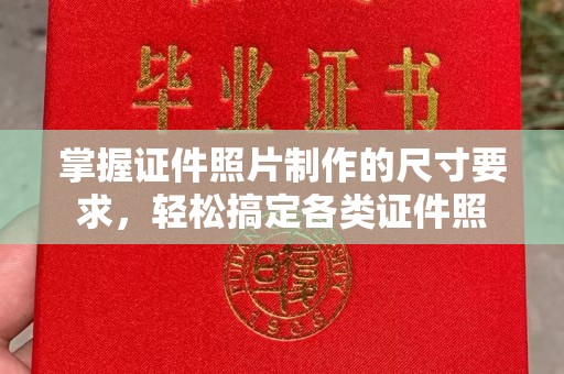 澄城掌握证件照片制作的尺寸要求，轻松搞定各类证件照