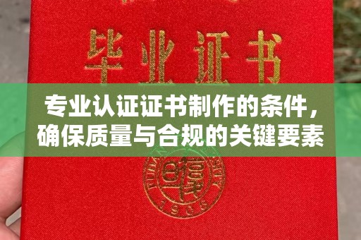 澄城专业认证证书制作的条件，确保质量与合规的关键要素